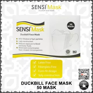 SENSI MASK DUCKBILL FACE MASK 50MASK MASKER SENSI WAJAH MEDIS DUCK BILL BPOM ORIGINAL