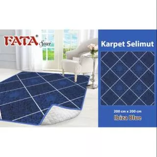 Karpet Bulu / Karpet Selimut FATA Motif Ibiza Blue