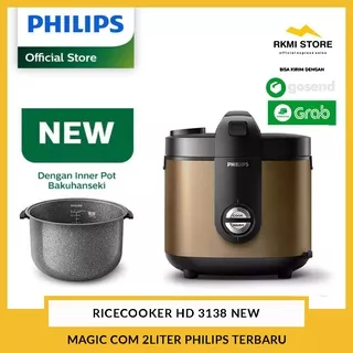 Philips Rice Cooker HD3138 / Magic Com Philips 2 Liter Garansi Resmi 2 Tahun
