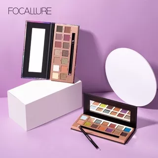 Official Distributor Focallure 14 Colors Eyeshadow Tropical Vacation Everchanging With Brush FA49