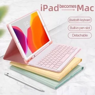 wireless keyboard case ipad pastel peach ipad 9th gen ipad 9.7 ipad 5 6 7 8 10.2 ipad pro 11 2018/2020 2021 Bluetooth keyboard case with mouse mint case ipad with keyboard and mouse smartcase ipad peach case ipad