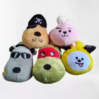 Mainan Boneka Lucu Tempat Tissue Mobil BT21 Chimmy Cooky Doggy / Lucu Unik dan bersetifikat SNI