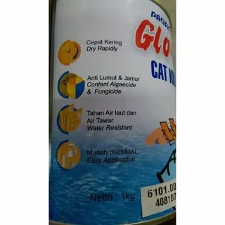 Cat Kolam Glotex Biru 1Liter | Cat Kolam Renang | Cat kolam Ikan Glotex Original 1L