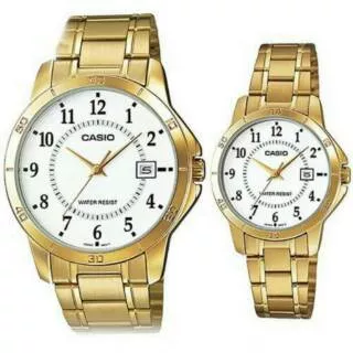 Jam Tangan Casio Original Couple Pria &Wanita MTP&LTP-V004G-7B (Harga Satuan)