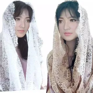 KERUDUNG PENGANTIN / KERUDUNG PENGAJIAN / KERUDUNG BRUKAT RENDA