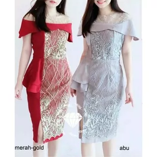 DRESS PESTA SCUBA PREMIUM DRESS BRUKAT MA