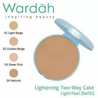 Wardah lightening two way cake Light feel REFILL no 1-4