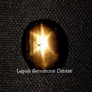 Batu Permata Natural Black Sapphire Star 6 Rays - Bangsing Asli Black Safir