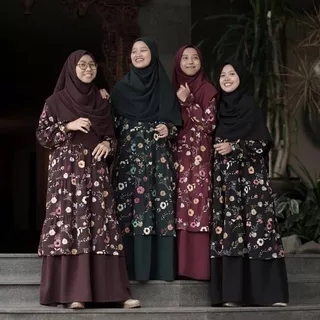 NEW! Gamis Oldi Raffles by Hijab Alila Gamis Tunik Terbaru Motif Bunga