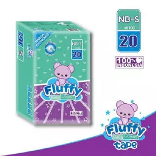 Fluffy Baby Diapers Tape NB-S20 Pcs - Popok Perekat Bayi baru lahir / Popok Bayi Newborn / Diapers Newborn Baby Selembut kapas, Daya Serap Tinggi, Anti Iritasi & Anti Ruam