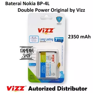 Baterai Vizz Original Double Power Nokia BP-4L BP4L E63 E71 E72 E73 E90 N97 N800 N810 Batre Batrai