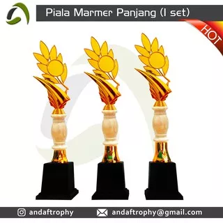 Piala/Trophy Marmer panjang 1 Set