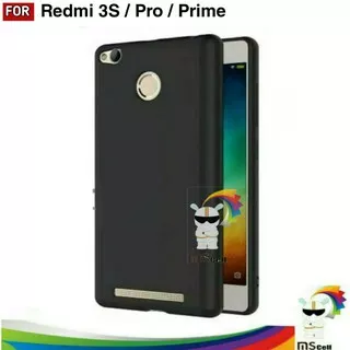 Case Xiaomi Redmi 3S - Casing Matte Redmi 3 Pro Prime 3S Mi3S Softcase Kondom Slim Black Mate hp Xiaomi 3S