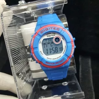 JAM TANGAN DIGITEC 2060 DG 2060 WANITA BLUE RED DIGITAL RUBBER ORIGINAL