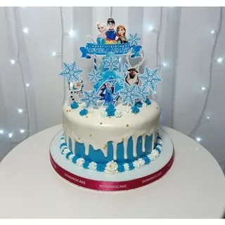 Cake Frozen - Cake topper frozen - Kue ulang tahun butter cream