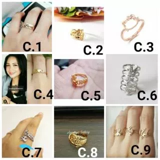 Cincin Nama Lapis Emas Asli | sale cincin emas Promo termurah