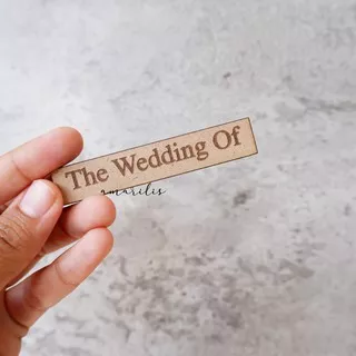 Plat Grafir The Wedding Of bahan MDF/Plywood untuk mahar