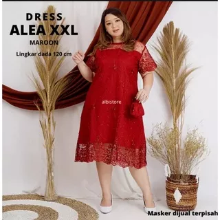 FLASS SALE!!! DRESS JUMBO XL&XXL BRUKAT TILLE KOREA PENDEK MODERN MODEL TERBARU / GAUN PENDEK MEWAH / Baju natal model terbaru / dress natal / dress pesta terusan brukat / dress anya geraldin / dress masa kini / dress jumbo / COD bayar di tempat