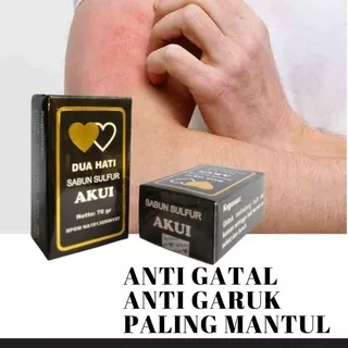 Sabun Belerang / Sabun Sulfur AKUI Dua Hati Obat Kulit Gatal / Panu / Kadas 100% Original