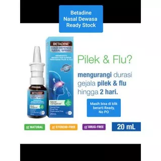 Nasal Spray Betadine & Sore Throat Spray Betadine READY & ORI
