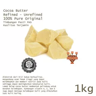 Cocoa Butter Unrefined Cocoa Butter 1kg Original