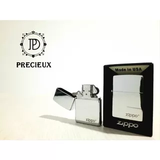 Korek Api Zippo Silver Chrome Metalic Original Ping Sound Precieux