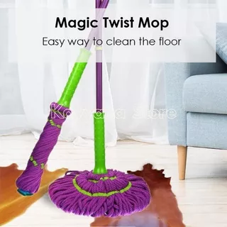 Alat Pel Peras Putar/Magic Twist Mop / Alat Pel Otomatis / Magic Twist Mop - Murah & Berkualitas / Pel Peras Putar Otomatis / Magic Twist Mop / Magic Twist Mop / Alat Pel Lantai Peras Praktis