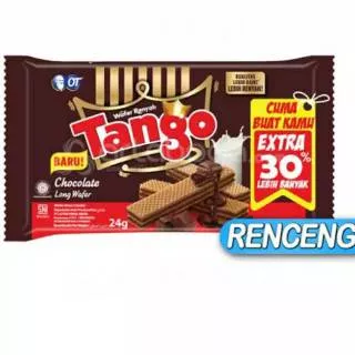 TANGO WAFER CHOCOLATE LONG WAFER KEMASAN RENCENG