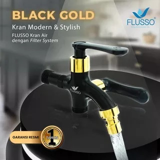 Flusso Kran Double Baling Black Gold Kran Kamar Mandi Shower | 820