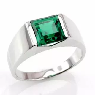 CINCIN PRIA WANITA ZIRCON GREEN | CINCIN TUNANGAN PERNIKAHAN PRIA WANITA BATU HIJAU 925