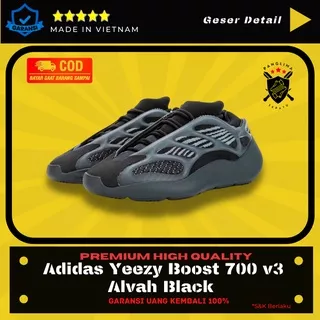 Sepatu Adidas Yeezy Boost 700 v3 Alvah Black Sneakers Pria Sneaker Fashion Cowok Import Premium Original