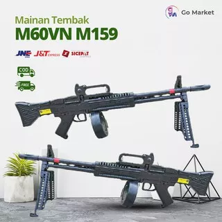 Bisa Cod? Mainan M159 Pistol Tembakan Rambo M60Vn Aeg Airsoft Senapan Sniper