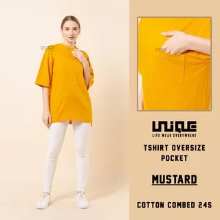 UNIQUE - (Pocket Series) Kaos Oversize Pocket Mustard