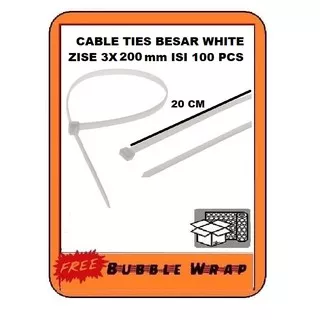 KABEL TIS TIES 20 CM size 3 x 200 mm cable ties cable tie / dasi kabel / tali serut / KABEL PENGIKAT