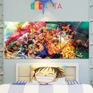 Manta - 3 Pcs Combo Edition ONE PIECE FULL TEAM hiasan pajangan kamar  Wall Decor Dekorasi Kamar