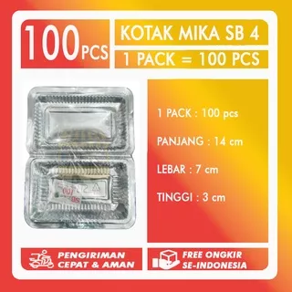 Kotak Makanan Mika SB 4 ukuran 4 SB4 / Kotak Kue Mika / Kotak Mika SB 4 / Mika SB4 / Box Mika / Kotak KUE PLASTIK / Kotak makanan Plastik Mie Nasi