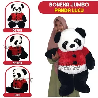 Seulgy Boneka Panda Besar Jumbo Lucu - Bear Stuffed Plush Animal Big Doll - Merah