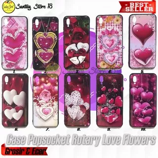Case Popsocket Rotary Love Flowers untuk Oppo A5,A7,A9,A3s,A5s,A33,A37,A37f,Neo,7,9,2020,C1