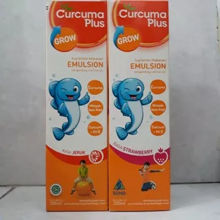 Curcuma Plus Grow Emulsion Rasa Orange & Strawberry 200ml