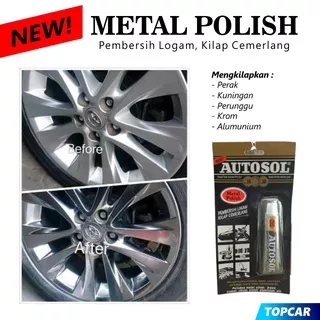 AUTOSOL Metal Polish 15g Pasta Pembersih Perak Tembaga Nikel Alumunium Kuningan Perunggu Krom
