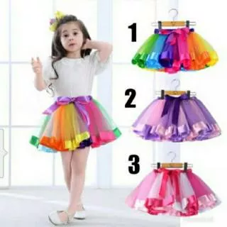 Rok anak pelangi/ rainbow tutu kids