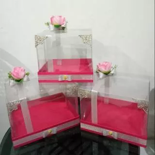 Kotak hantaran pink fanta isi 3 box