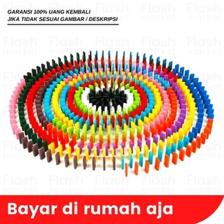 Balok Domino 120pcs Mainan Anak Bright Color Tumbling Domino Games Warna Warni