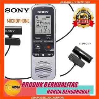 SONY Mic Microphone Mikofon Clip On Stereo Original untuk Perekam Suara/Smartphone /Kamera DSLR