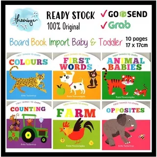 PROMO First Things to Learn Baby Board Book Buku Bayi Import