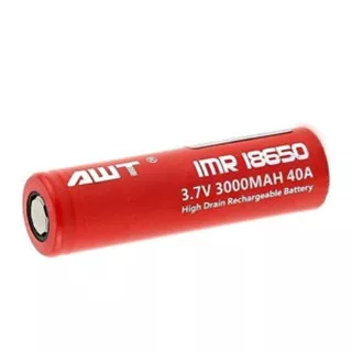 [MERAH] AWT Battery / Baterai Vape Vapor 3000mAh 40 A Red