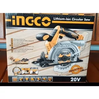 Circular Saw Cordless Ingco 20 V CSLI1401 Paket Komplit