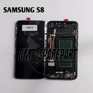 LCD TOUCHSCREEN + FRAME SAMSUNG S8 G950 G950F ORIGINAL BLACK - GT