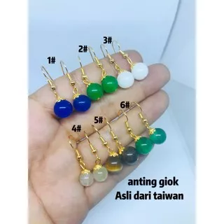 Anting Batu Giok Asli Import dari Taiwan