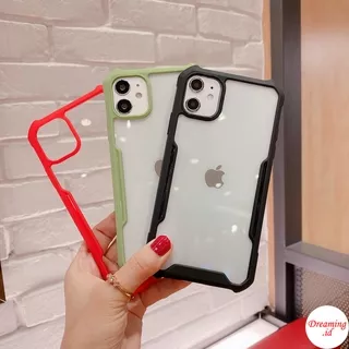Case Xiaomi Redmi 8 9 9A 9C Note 7 8 9S 9 Pro Poco X3 Hard Phone Case Clear Acrylic Shockproof Case Black Red and Army Green Color